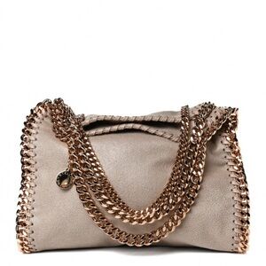 Stella McCartney Mini Falabella in Clotted Cream with Gold Hardware.